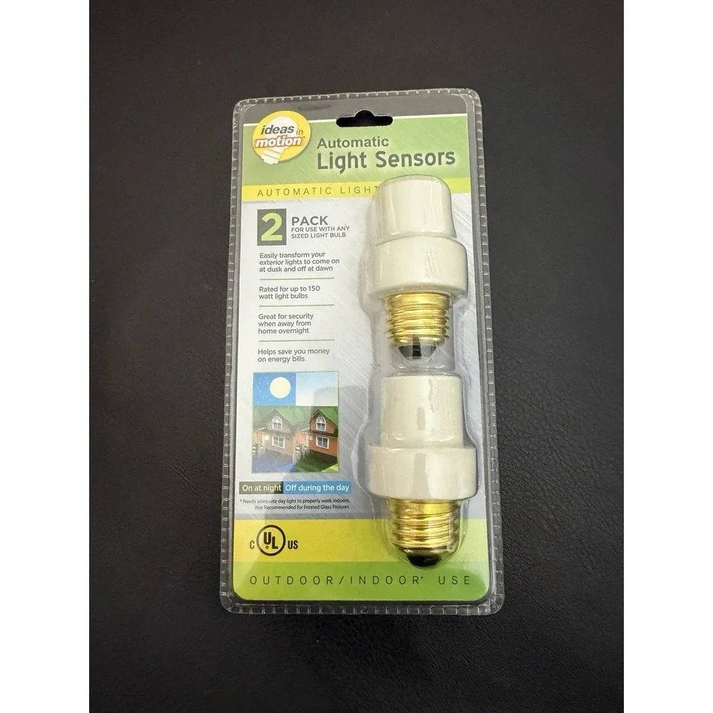 Ideas in Motion 2-pack of Automatic Light Sensors Security On at Night Off - Day